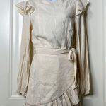 Etophe studios NWT! Etophe Sudios Creme Linen Dress with Wrap Skirt Size Small Photo 0