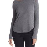 Abercrombie & Fitch  Heather Gray Black Knit Scoop Neck Long Sleeve Sweater Sz S Photo 0