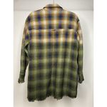 Free People  Anneli Plaid Shirt Jacket Women's XS Boho Grunge Shacket Green Earth Photo 6
