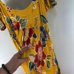 Dolce & Gabbana  Dress IT 42 / US 6 Yellow Floral Cold Shoulder Vintage Y2K Photo 8