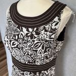 Ann Taylor  LOFT Women's Floral Sheath Dress Brown White Size 6 Sleeveless Photo 3