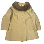 ROTHMOOR Wool Coat Fur Collar Lined 60s 70s VINTAGE Fits Size Medium Photo 4