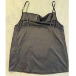 Famulily Black Cowl Neck Tank Top Women's Medium Old Money Aesthetic Clean Girl Photo 3