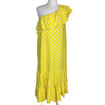 Lisa Marie Hernandez Linen Blend Polka Dot Ruffle Dress Yellow Size XS NWT Photo 8