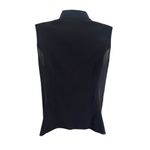 Akris  Dark Navy Blue Silk Sleeveless Collared Pleated front Button Top Photo 3
