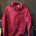 Women’s Frogg Toggs Pink Rain Jacket size Medium Photo 0