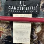 carole little Long Sleeve Floral Tailored Waistline Button Accent Dress 12 P Photo 9