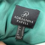 Adrianna Papell Dress Women Size 14 Blue Green Floral Flutter Sleeve V Neck Midi Photo 4