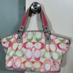 Coach  Poppy Signature C Dream Scribble Satchel Handbag Pink M1020-16702 Photo 1