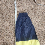 New Look  Sport Windbreaker Jacket Size L Blue Yellow Cropped Full Zip Pocket Photo 5