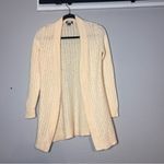 Charter Club  Cardigan Sweater Cashmere Knit Open Front Cream Size Medium Photo 3