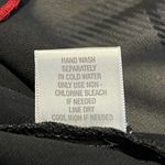 Dress Barn women’s size 1X black sheer embroidered blouse half sleeve tie neck Photo 6