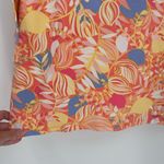 Talbots  Tee 3/4 Sleeve Boat Neck Shirt Knit‎ Stretch Floral Orange Size 2X Photo 4