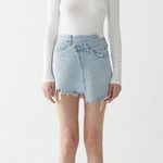 AGOLDE Criss Cross Jeans Skirt in Broken 25 New Womens Denim Mini Photo 7