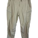 Exofficio 100% Nylon Light Tan Roll Tab Leg Lightweight Hiking Pants Size 10 Photo 0