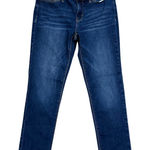 White House | Black Market Womens Denim Cropped Jeans Size 0 Raw Hem Zip Detail Photo 0