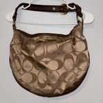Coach  Signature Ali Sateen Hobo Shoulder Bag Gold/Khaki 13642 Photo 4