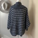 Anthropologie • moth stripe cowl neck poncho sweater Photo 2