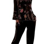 Johnny Was Sisilia Embroidered Velvet Peasant Blouse and cropped pant set NWT Photo 0