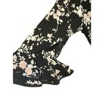 Karl Lagerfeld Women’s Black Multi-Color Floral Blouse With Trumpet Sleeves Size Photo 6