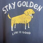 Life is Good  Golden Retriever Navy Blue Crusher T Shirt Womens XXL 2X Cotton Photo 5