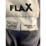 Flax  L Top linen lagenlook button down sleeve size large Artsy Boho Photo 5