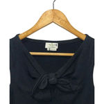 Kate Spade Pomona Front Tie Bow Tank Top Black Size Small Sleeveless Photo 2