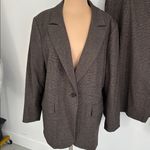 Banana Republic Factory Brown Plaid Blazer Skirt Suit Photo 1