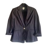 Anne Klein Single Button 3/4 Sleeve Black Stretch Blazer. Size Small. Photo 4