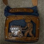Denim and wood bag from Santo Domingo Blue Photo 4