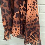 Giraffe print slip dress woman’s size small Black Photo 5
