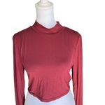 Free People FP Beach x  - Mock Neck Turtleneck Long Sleeve Crop Top Sz M Photo 1