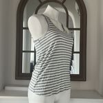 Honeydew Heather Grey Stripe Racerback Top, Size S New w/Tag Retail $48 Gray Photo 2