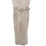Pilcro and the Letterpress Pilcro by Anthropologie Belted Utility Jumpsuit Cream Cotton Blend Wide Leg 8 Photo 4