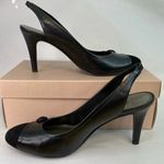 Alex Marie Pump Heels 10M Black Suede Slingback Button Detail Country Club Photo 10
