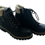 Universal Threads Universal Thread Sherpa Lined Hiker Boots Black Faux Leather Women’s 9 Photo 0