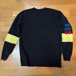 Teddy Fresh  Hip Streetwear Preppy Embroidered Colorblock Crewneck Sweatshirt M Photo 3