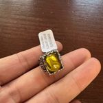 Free People  Elegant Silver and Yellow Stone Ring Photo 2