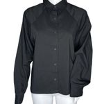 EXPRESS Shirt Womens Small Black Portofino Dress Casual Office Career Versatile Photo 0