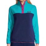 Lands' End heritage quarterâsnap pullover fleece small colorblock Photo 0