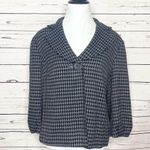 East 5th Black & Grey Cropped Houndstooth Blazer Jacket Size Large Photo 6