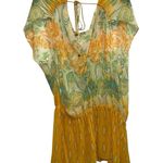 Free People Floral Boho Open Back Tie Back Sheer Blouse Photo 2