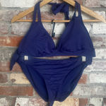 Mossimo Navy Blue Bikini Set Size XL Photo 0