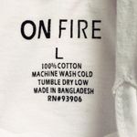 On Fire  Hoodie T-Shirt Long Sleeve Graphic The Black Queen Tee Shirt Size Large Photo 7