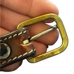 Chacon western Leather belt with solid Brass buckle size 30 Brown Photo 2