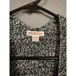 Merona  Gray White Acrylic 3/4 Sleeve Open Front Cardigan Size XL Photo 4