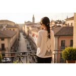 Small cropped sweater Unique pearl embellished silhouette art Photo 4