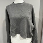 Wild Fable  Women Gray Crew Neck Long Sleeve Cropped Sweatshirt Size M Photo 0