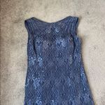 R & M Richards  Blue Maxi Lace Sequin Dress SIZE 16 Photo 1