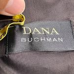 Dana Buchman  100% Silk Zip Up Fitted Peplum Shell Top Blouse Dark Brown Size 8 Photo 2